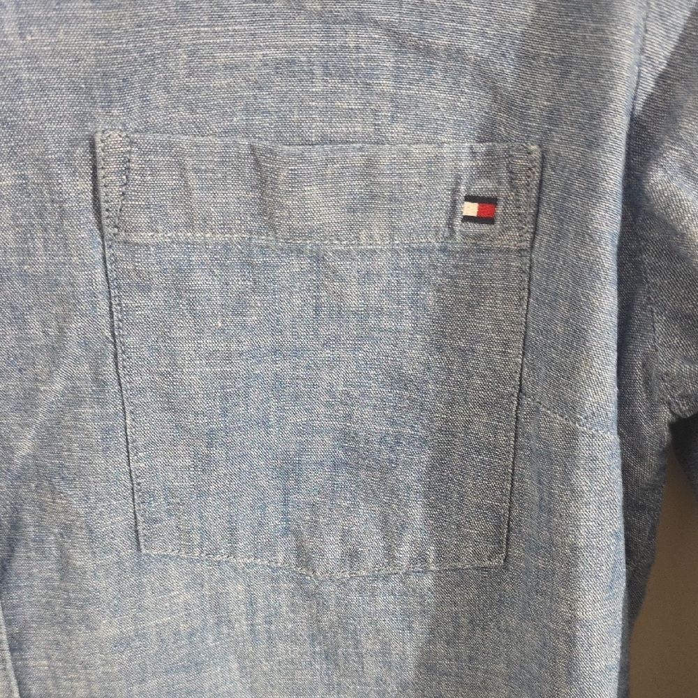 Tommy Hilfiger Blue Chambray Button Down Shirt - Picture 4 of 6